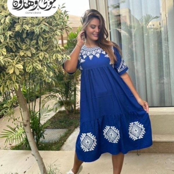 فستان شانيل قطني حريمي – قطن معالج ومقاسات حتى 120 كيلو