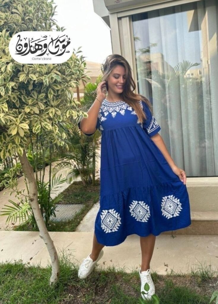 فستان شانيل قطني حريمي – قطن معالج ومقاسات حتى 120 كيلو