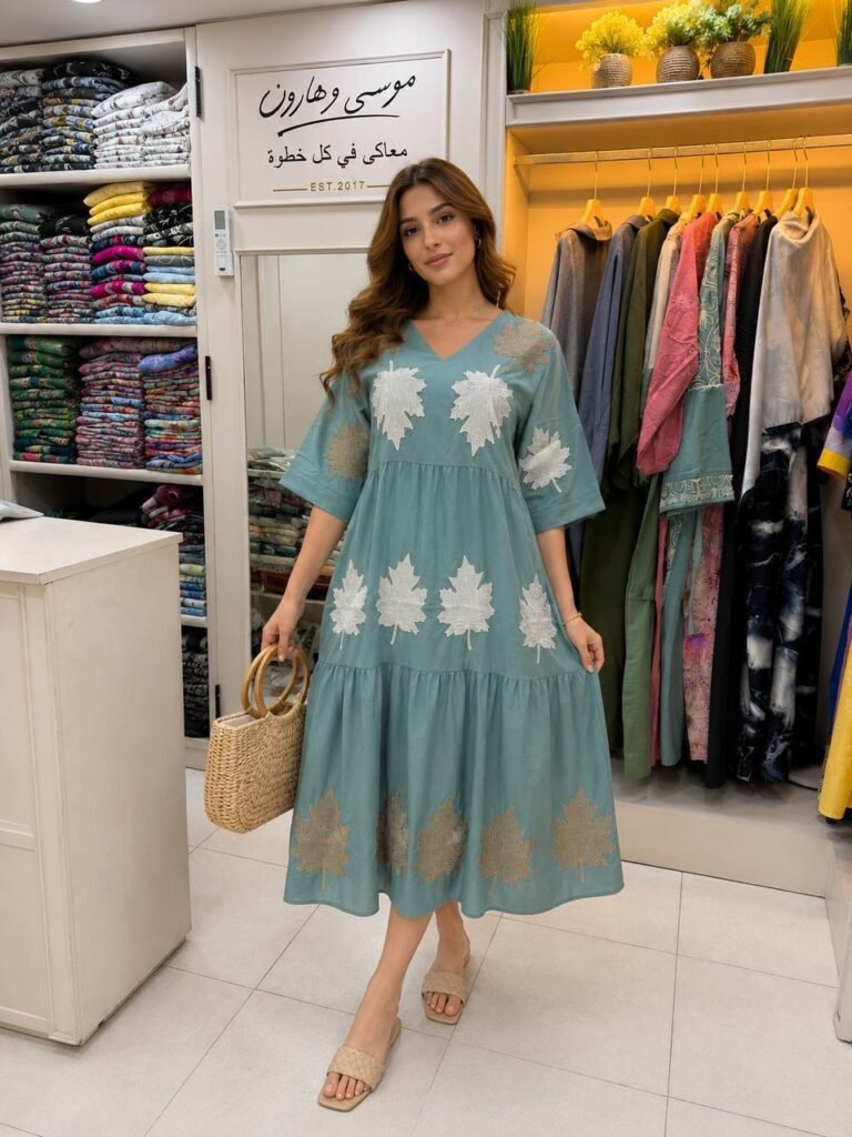فستان شانيل قطني حريمي – قطن معالج ومقاسات حتى 120 كيلو